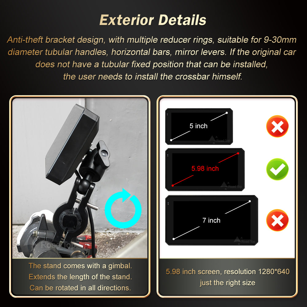 Motorcycle 5.98" IPS Touch Screen