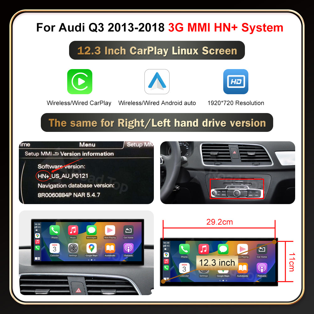 HD Screen For Audi A1 Q3