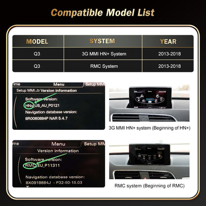 HD Screen For Audi A1 Q3