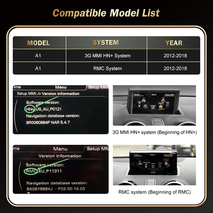 HD Screen For Audi A1 Q3