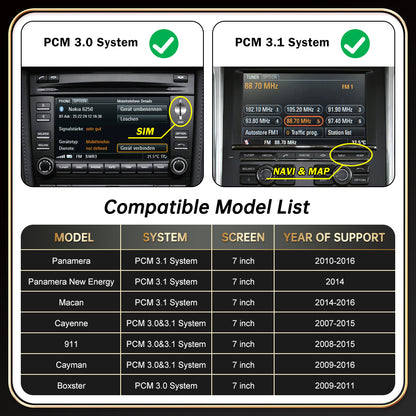 For Porsche PCM3.0&3.1 System（TAX FREE）