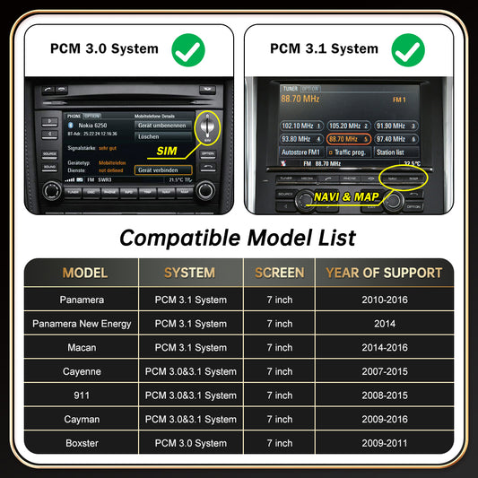 For Porsche PCM3.0&3.1 System（TAX FREE）