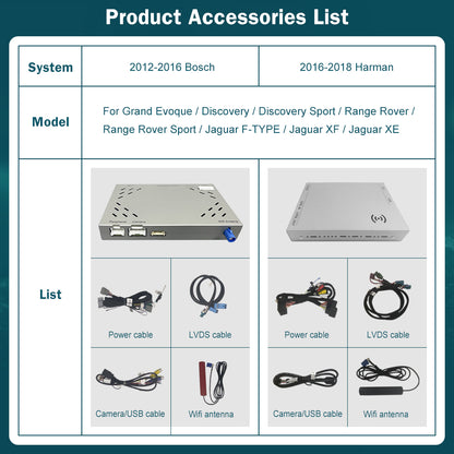 For Land Rover /Jaguar with Bosch or Harman Headunit 2012-2018