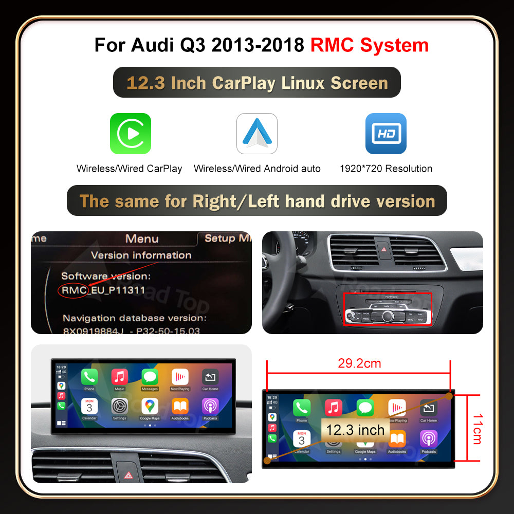 HD Screen For Audi A1 Q3