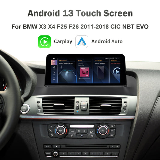 For BMW X3 X4 CCC CIC NBT EVO Android 13 Stereo Head Unit