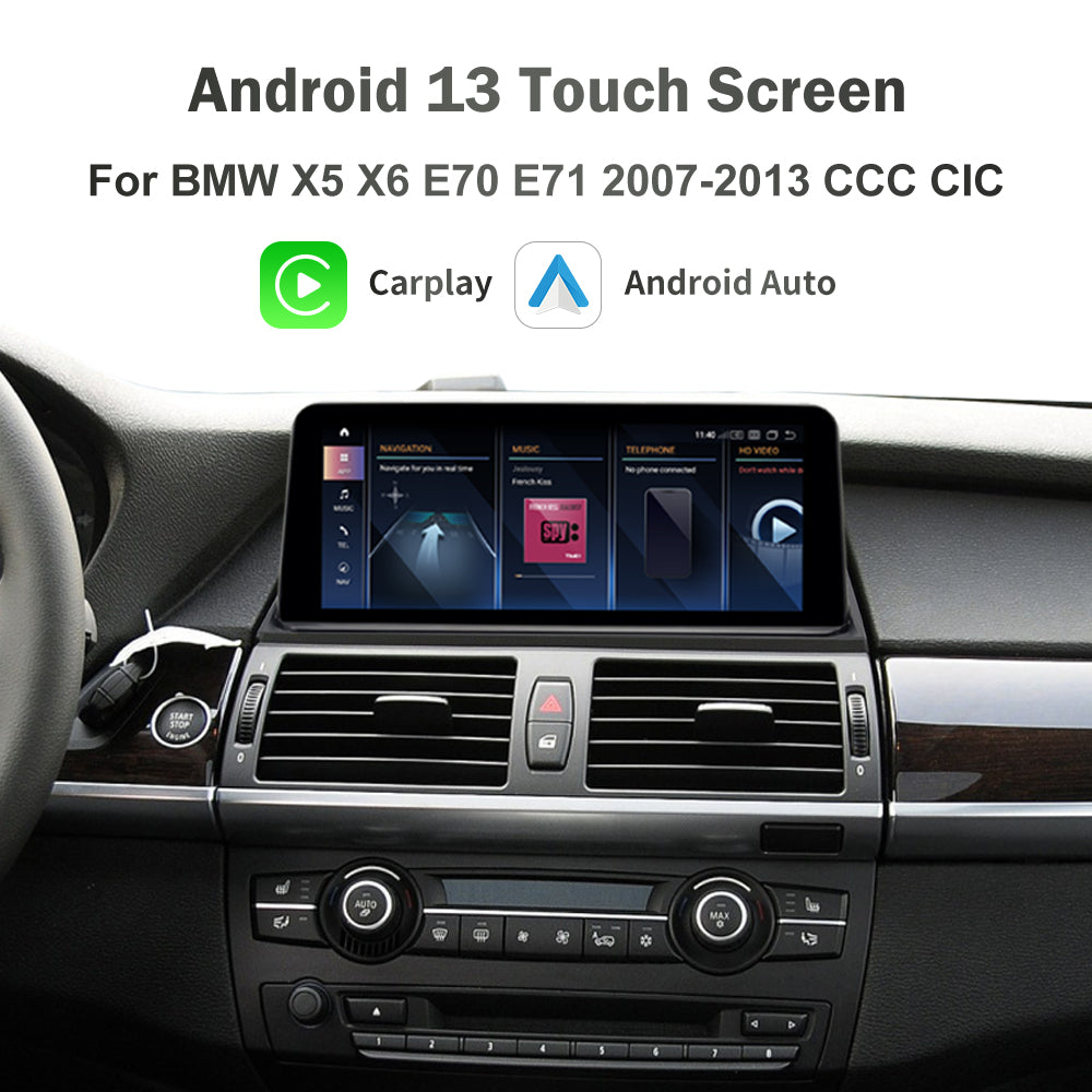 For BMW X5 X6 CCC CIC NBT Android 13 Stereo Head Unit