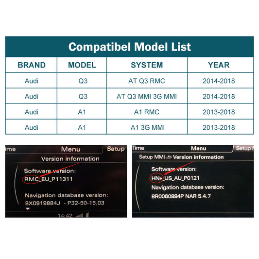 For Audi A1 Q3（TAX FREE）