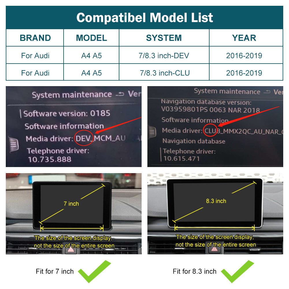 For Audi A4 A5（TAX FREE）