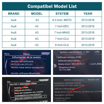 For Audi A3 Q2（TAX FREE）
