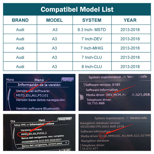 For Audi A3 Q2（TAX FREE）